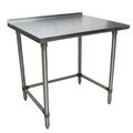 Bk Resources Stainless Steel Work Table With Open Base, 1.5" Rear Riser 48"Wx30"D VTTROB-4830